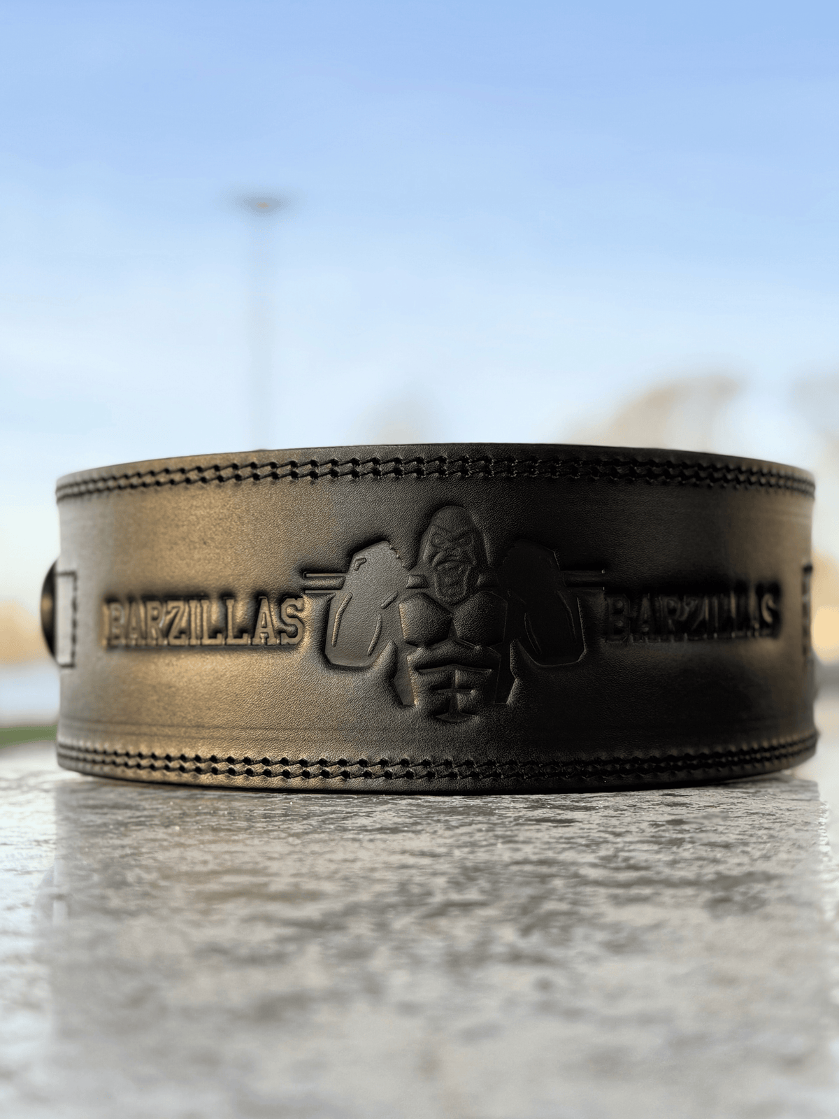 Barzillas 10mm Powerlifting Belt in zwart leer